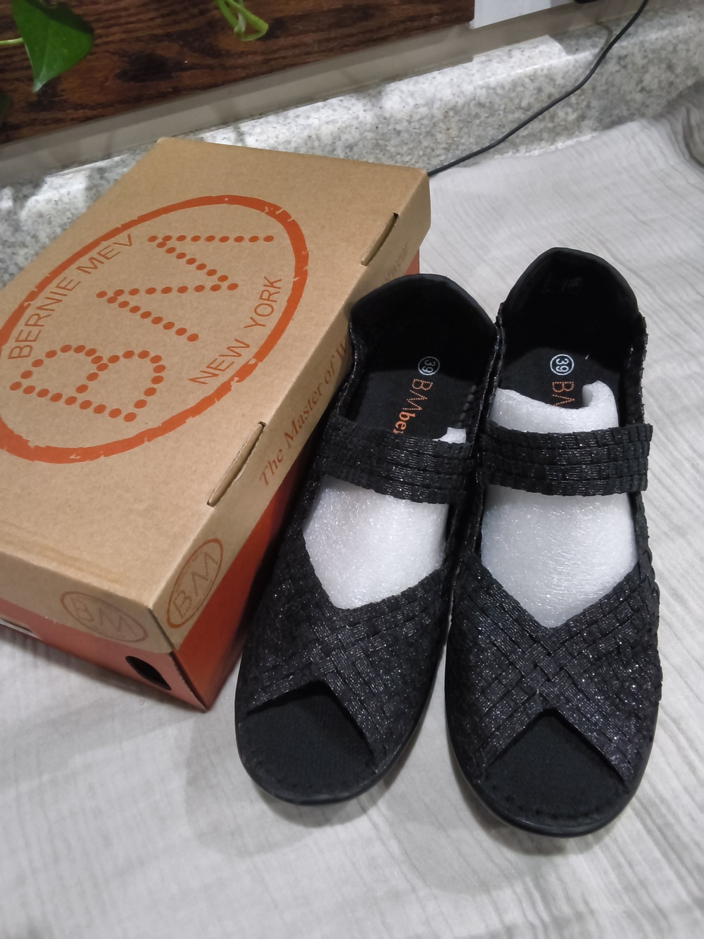 bernie mev. Womens Black Sparkle Mary Jane Low Wedges